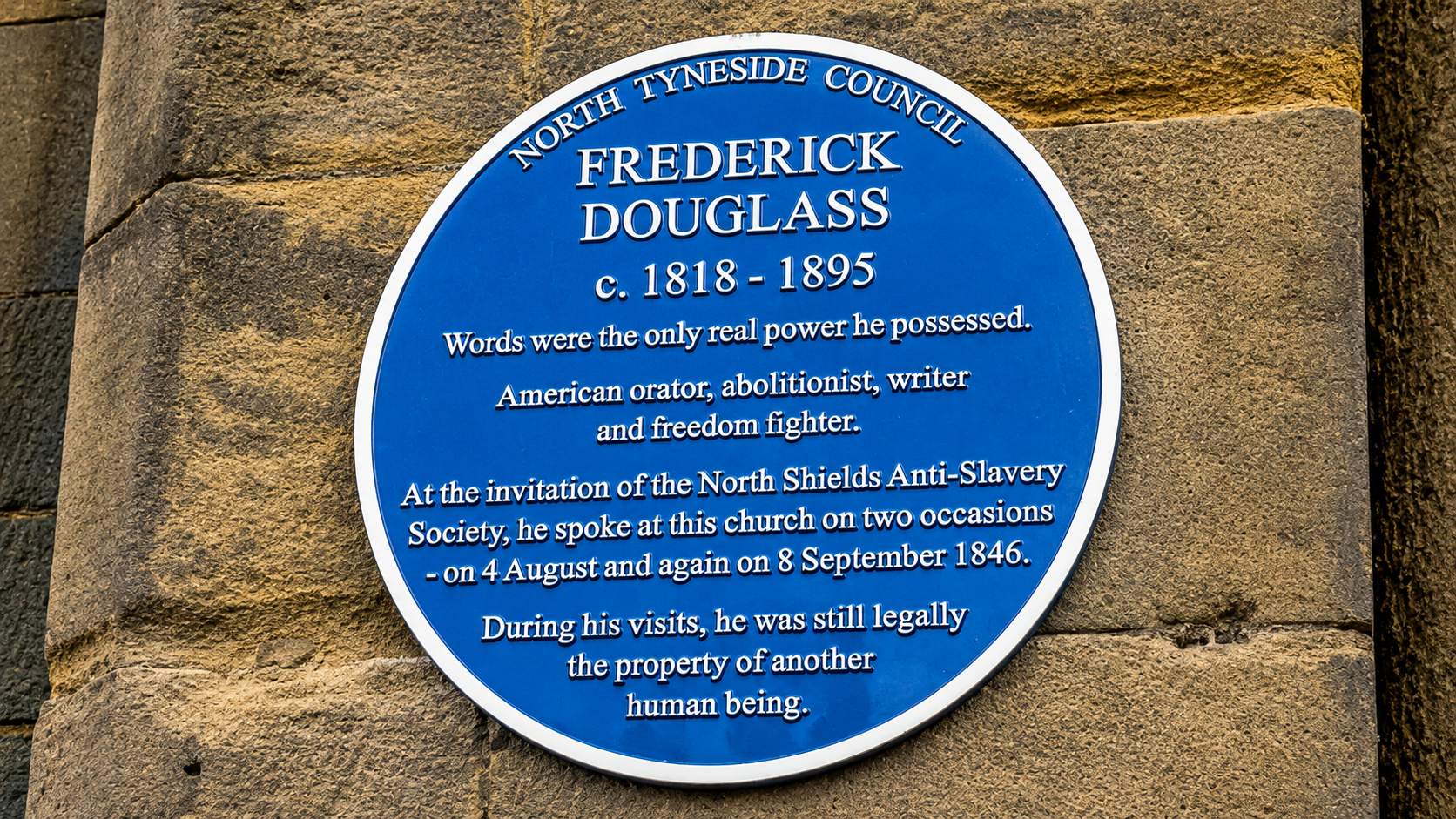 Abolitionist Frederick Douglass Link Honoured in North Shields with Blue Plaque