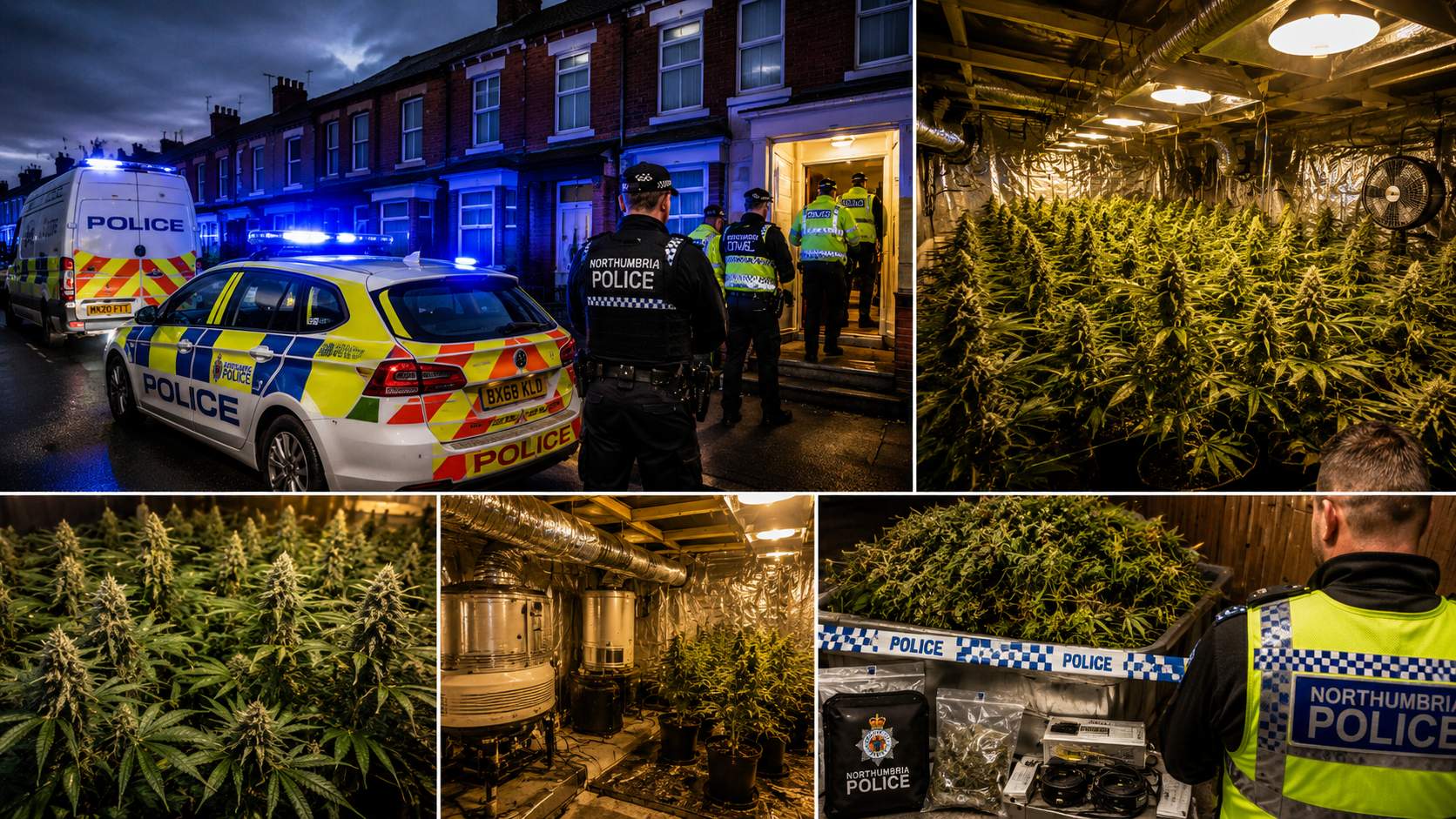 Another Major Newcastle Area Cannabis Farm Bust - Worth £200,000