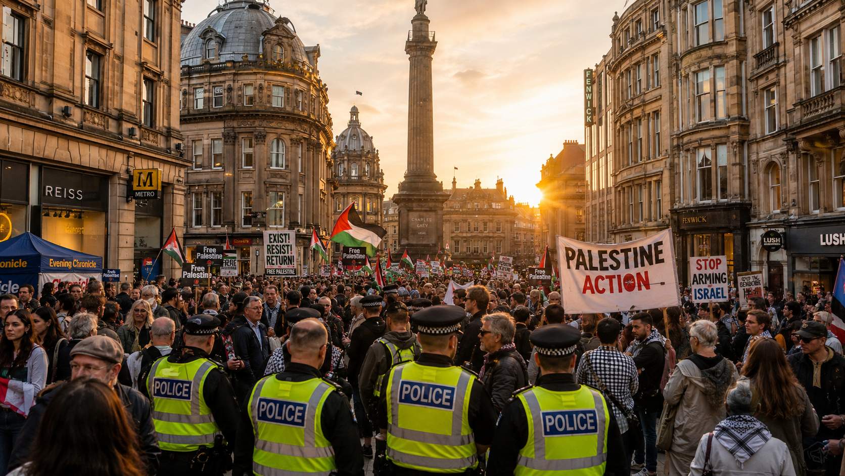 Are Frequent Demonstrations Damaging Newcastle's City Centre?