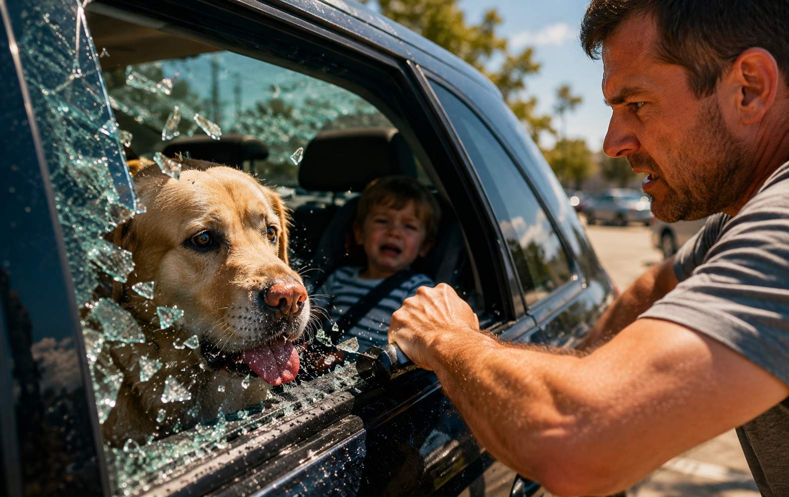 Can You Break a Car Window to Save a Dog or Child From Extreme Heat?
