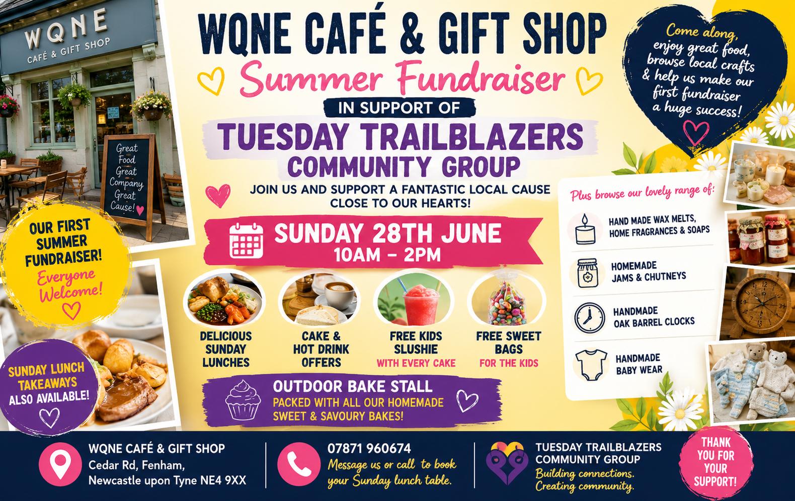 Fenham’s WQNE Café Announces Fundraiser for Tuesday Trailblazers