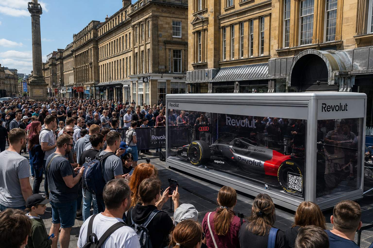 Newcastle F1 Event Sparks Huge Turnout as Fans Line Grainger Street