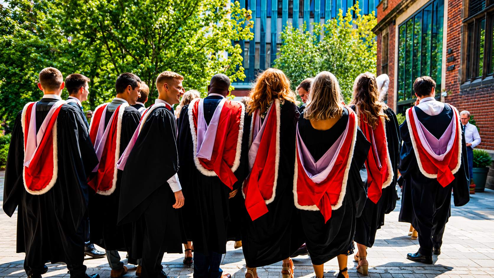 Newcastle University Graduation Joy Fills Newcastle City Centre